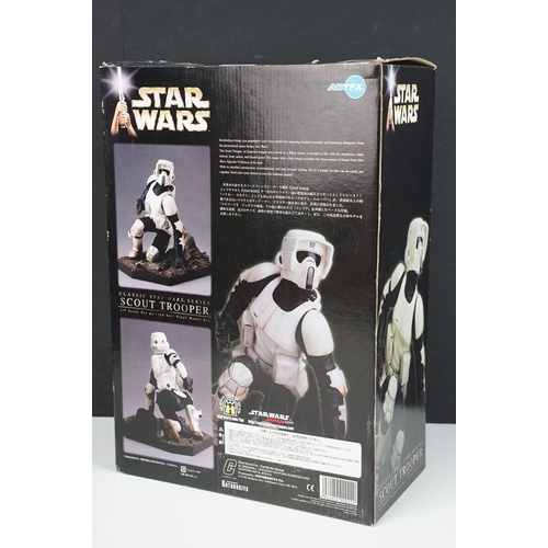246 - Star Wars - Two boxed ArtFX Star Wars Saga Series Snap Fit 1/7 scale pre-painted vinyl model kits to... 