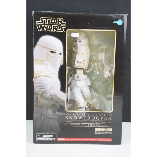 246 - Star Wars - Two boxed ArtFX Star Wars Saga Series Snap Fit 1/7 scale pre-painted vinyl model kits to... 