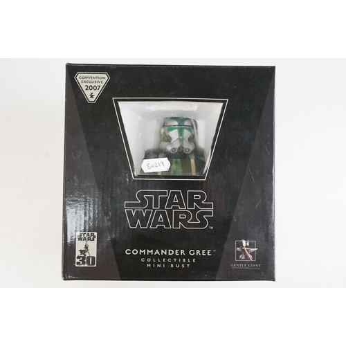 247 - Star Wars - Three boxed Gentle Giant Star Wars Mini Busts to include Commander Bly signed to box (Co... 