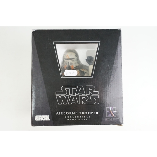 247 - Star Wars - Three boxed Gentle Giant Star Wars Mini Busts to include Commander Bly signed to box (Co... 