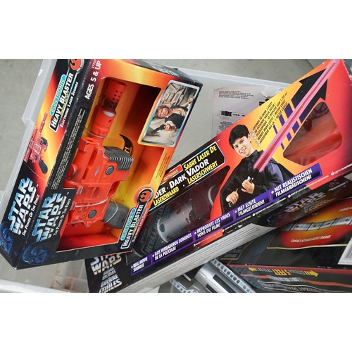 252 - Star Wars - Quantity of various boxed Star Wars related items to include 10 x boxed weapons featurin... 