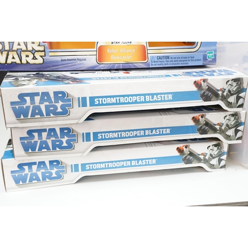 252 - Star Wars - Quantity of various boxed Star Wars related items to include 10 x boxed weapons featurin... 