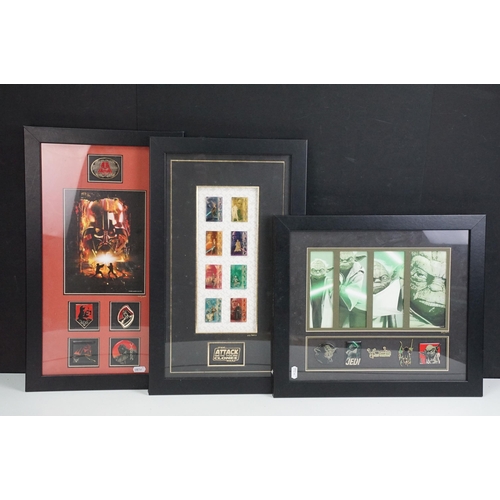 255 - Star Wars - Three framed Star Wars ltd edn pin collections featuring Darth Vader (1519-2005, missing... 