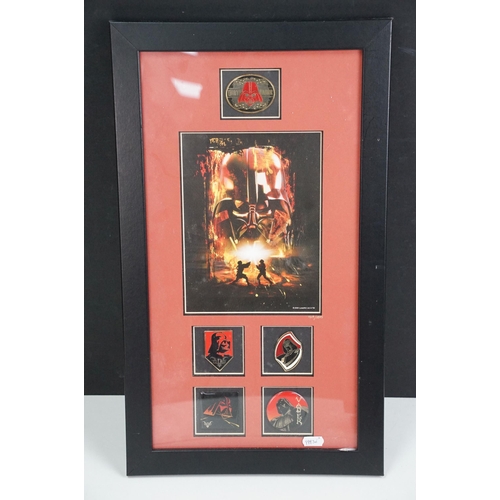 255 - Star Wars - Three framed Star Wars ltd edn pin collections featuring Darth Vader (1519-2005, missing... 