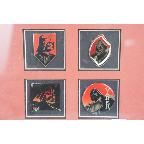 255 - Star Wars - Three framed Star Wars ltd edn pin collections featuring Darth Vader (1519-2005, missing... 