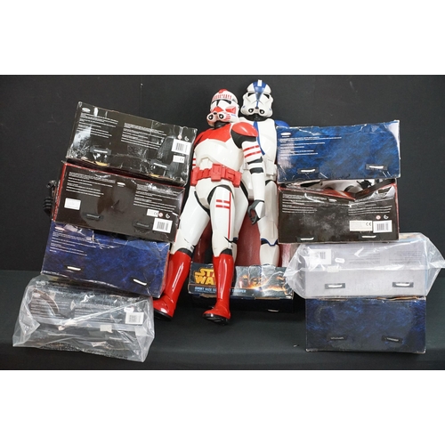 256 - Star Wars - Nine boxed and one unboxed Jakks Pacific large scale figures to include 501st Clone Troo... 