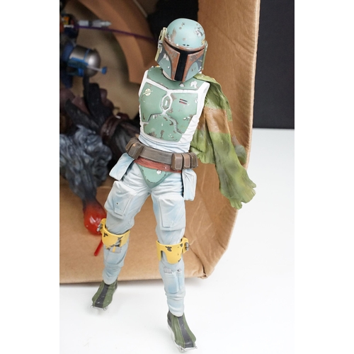 282 - Star Wars - Six Star Wars statues featuring Hasbro Cold Cast Darth Vader statue (with box), Kotobuki... 