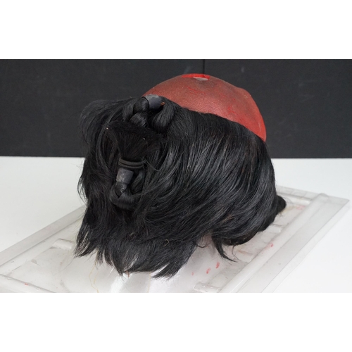 283 - Film props - Collection of original Ron Perlman Hellboy movie props to include headpiece residing on... 