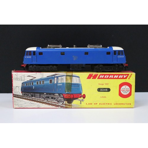 37A - Boxed Hornby Dublo 2245 3,300 HP Electric Locomotive in blue, with paperwork