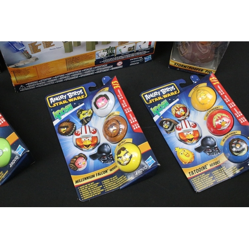234A - Star Wars - Collection of carded / boxed Angry Birds Star Wars toys and games featuring 3 x Koosh He... 