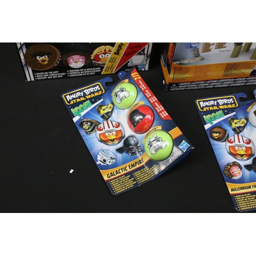234A - Star Wars - Collection of carded / boxed Angry Birds Star Wars toys and games featuring 3 x Koosh He... 