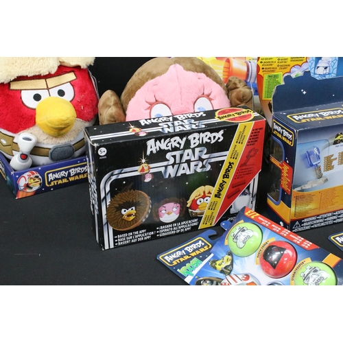 234A - Star Wars - Collection of carded / boxed Angry Birds Star Wars toys and games featuring 3 x Koosh He... 