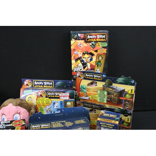 234A - Star Wars - Collection of carded / boxed Angry Birds Star Wars toys and games featuring 3 x Koosh He... 