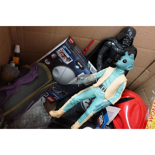 226 - Collection of TV Related figures, collectibles and ephemera featuring WWE/WWF (figures, mic, etc), t... 