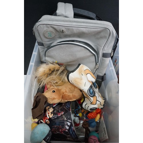 226 - Collection of TV Related figures, collectibles and ephemera featuring WWE/WWF (figures, mic, etc), t... 