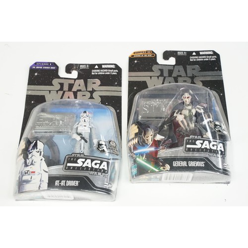 228 - Star Wars - 20 Carded Star Wars figures featuring The Saga Collection Power Droid, Silver Saga 2004 ... 