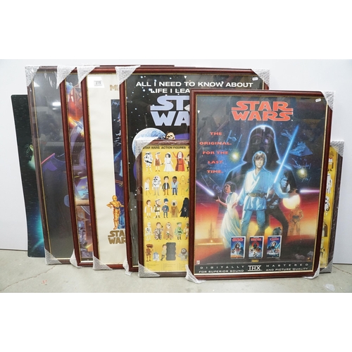 279 - Star Wars Posters - Six framed and glazed Star Wars posters to include Star Wars 'The Original For T... 
