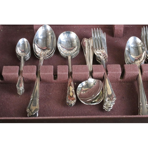 312 - Bestecke Solingen gold plated cutlery set in fitted brief case together with a wooden canteen of sta... 