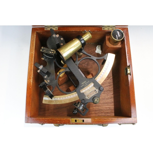 111 - Cased Hezzanith rapid reader sextant with accessories