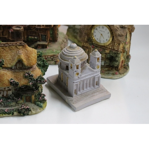 75 - Large collection of ceramic cottages to include Leonardo, Christopher Wren and Lilliput Lane example... 