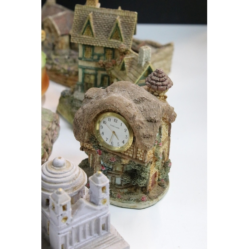 75 - Large collection of ceramic cottages to include Leonardo, Christopher Wren and Lilliput Lane example... 