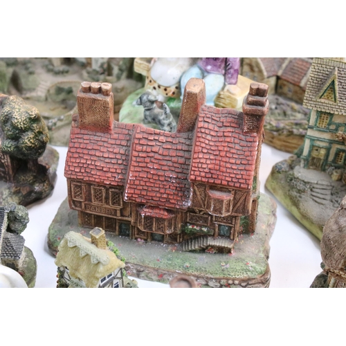 75 - Large collection of ceramic cottages to include Leonardo, Christopher Wren and Lilliput Lane example... 