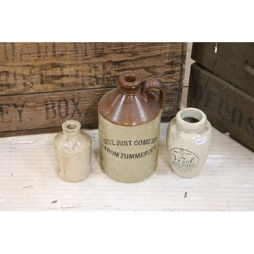 619 - Group of four vintage advertising crates including Danish Blue Cheese. Largest measures 55cm wide.