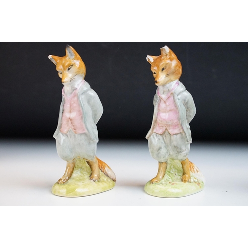 23 - Set of ten Beswick Beatrix potter figurines, to include Hunca Munca, Mrs Rabbit, Tom Kitten, Town Mo... 