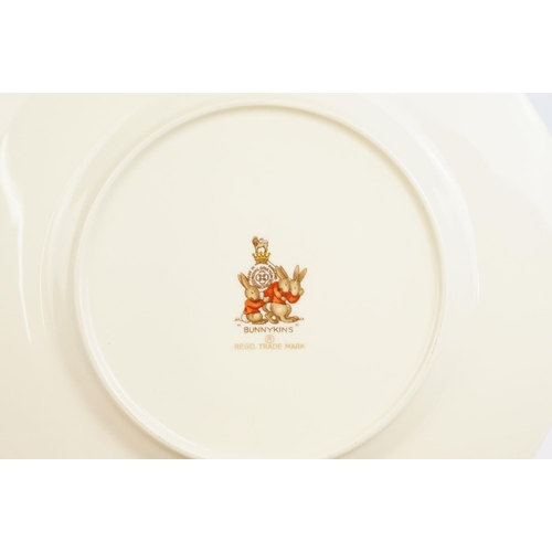 25 - Selection Royal Doulton Bunnykins bone china tableware to include two plates, side plate, saucer, tw... 