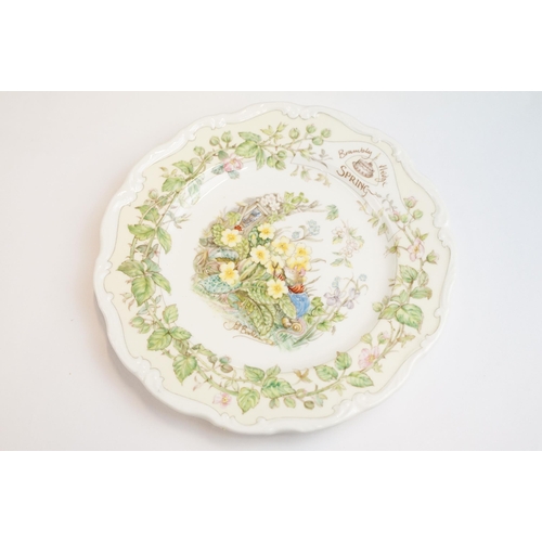 44 - Royal Doulton Brambly Hedge 'Midwinter's Eve' plate and 'Spring' cup, saucer and plate together with... 