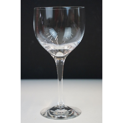 50 - Large mixed selection of unmarked glassware to include wine glasses, liqueur glasses and champagne f... 