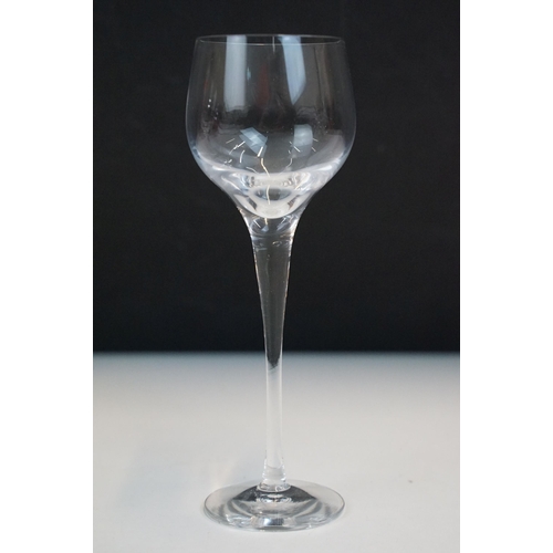 50 - Large mixed selection of unmarked glassware to include wine glasses, liqueur glasses and champagne f... 