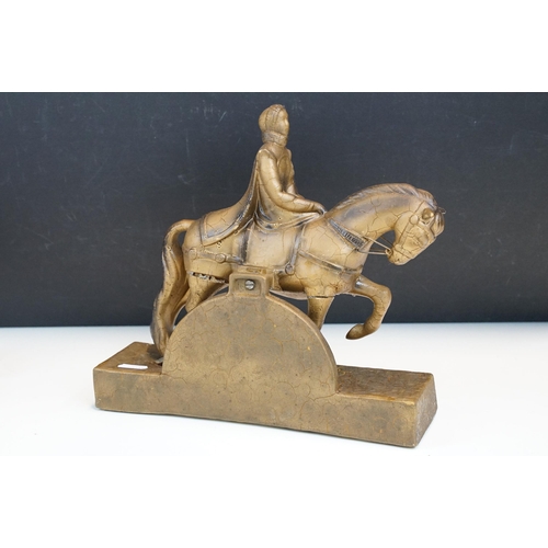 51 - Highland Queen Scotch Whisky horse and rider vintage advertising figure together with a Millefiore d... 