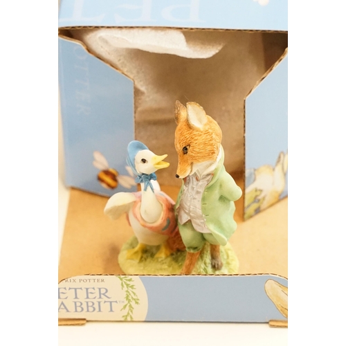 65 - Selection of Beatrix Potter Border Fine Arts boxed figurines to include Peter Rabbit musical piece, ... 