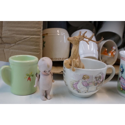 70 - Large collection of commemorative Royal and Beatrix Potter mugs and items to include Royal Worcester... 