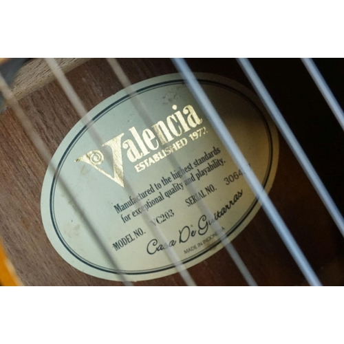 315 - Valencia classical guitar model no VC201 with plectrum holder to head