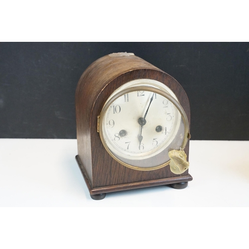 325 - Selection of clocks to include Smiths Art Deco and Westminster chimes examples etc, AF (1 box)