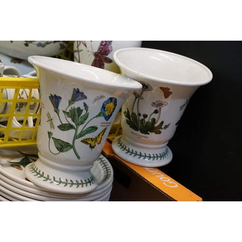 81 - Large collection of Portmeirion Botanic Garden items to include four vases, wash bowl and jug, coffe... 