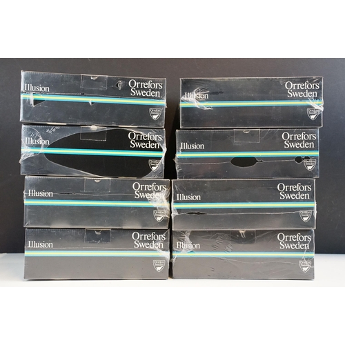 85 - Selection of Orrefors boxed glasses to include white wine, liqueur and claret