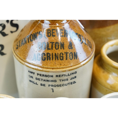 347 - Bulmers Cider stoneware advertising flagon bottle together with Stanton's Beverabes Ltd, Olde Fulham... 