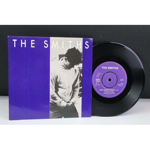 18 - Vinyl - 8 The Smiths original UK 1st pressing 7” singles on Rough Trade Records to include: Hand In ... 