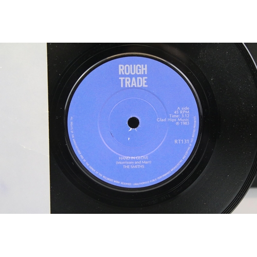 18 - Vinyl - 8 The Smiths original UK 1st pressing 7” singles on Rough Trade Records to include: Hand In ... 