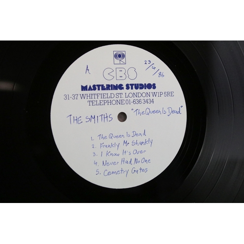 39 - Vinyl / Acetate - The Smiths - The Queen Is Dead LP double sided acetate on UK CBS Mastering Studios... 