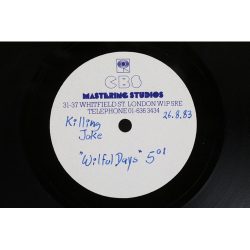 45 - Vinyl / Acetate - One Killing Joke acetate and one 7” single to include: Me Or You? / Wilful Days (o... 