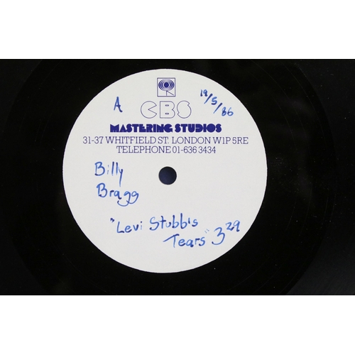 46 - Vinyl / Acetates - 2 Acetates and 7 x 7” singles to include: Billy Bragg – Levi Stubbs’ Tears / Russ... 