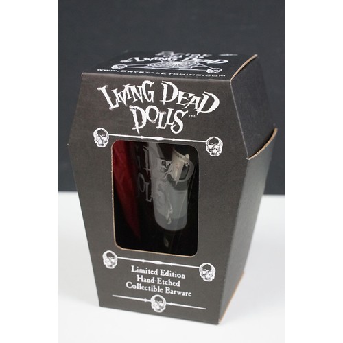 1447A - Five boxed Living Dead Dolls Ltd edn (502/666) Hand Etched Collectible Barware Series I featuring Sa... 