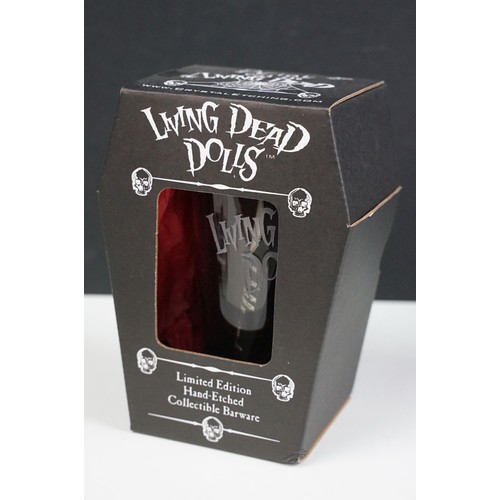 1447A - Five boxed Living Dead Dolls Ltd edn (502/666) Hand Etched Collectible Barware Series I featuring Sa... 