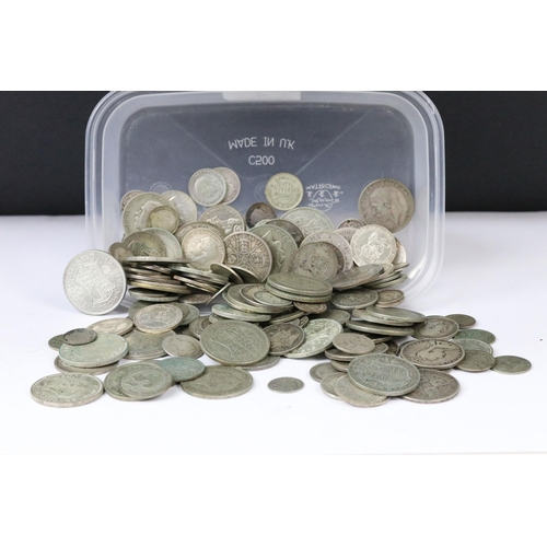 4 - A good collection of British pre decimal silver coins, includes pre 1920 and pre 1947 examples with ... 