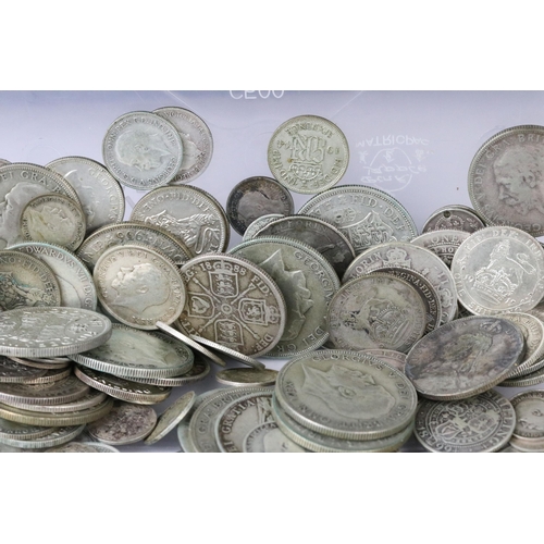 4 - A good collection of British pre decimal silver coins, includes pre 1920 and pre 1947 examples with ... 