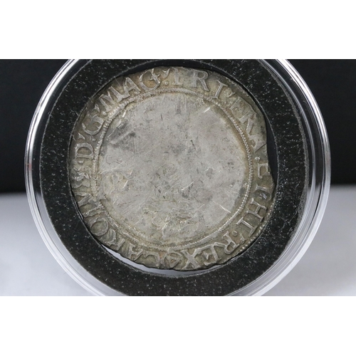 41 - Two King Charles I hammered silver coins, c.1625-1649, both encapsulated within fitted case and comp... 